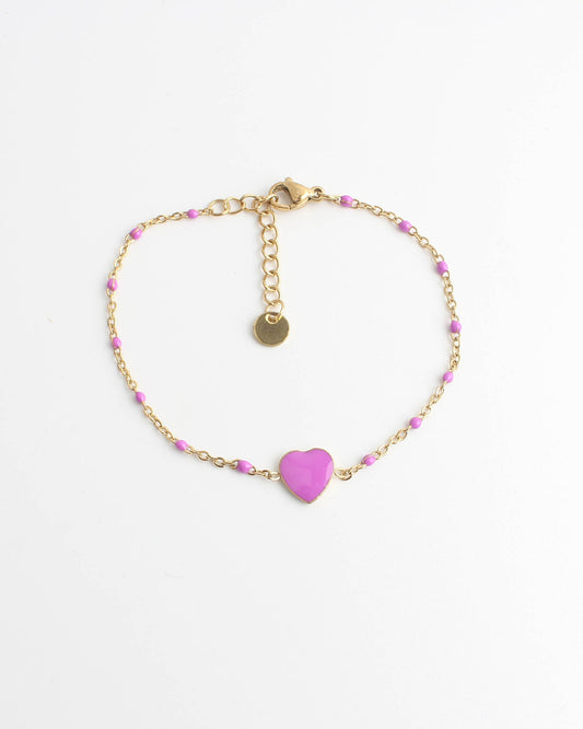 Colorful Heart - Bracelet - Stainless Steel