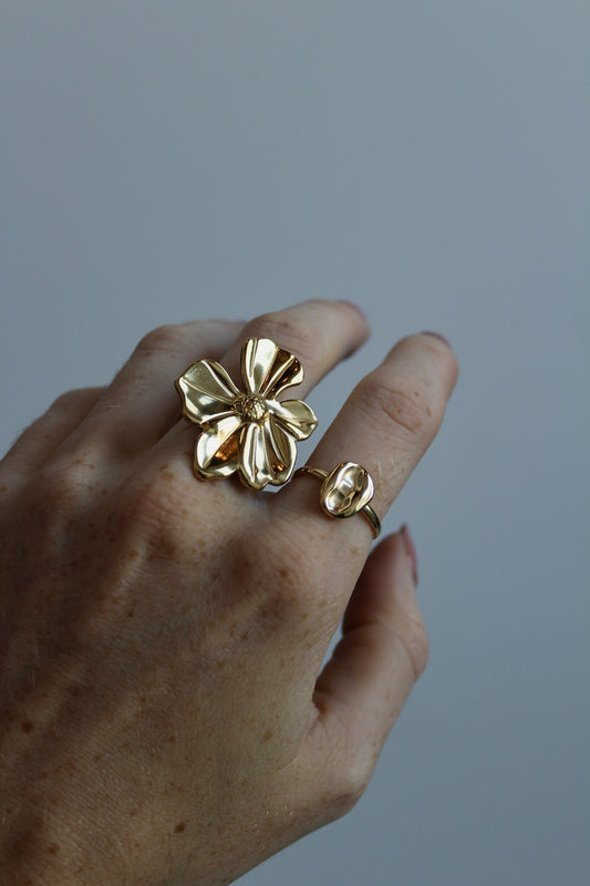 Elegant Flower - Ring - Stainless Steel