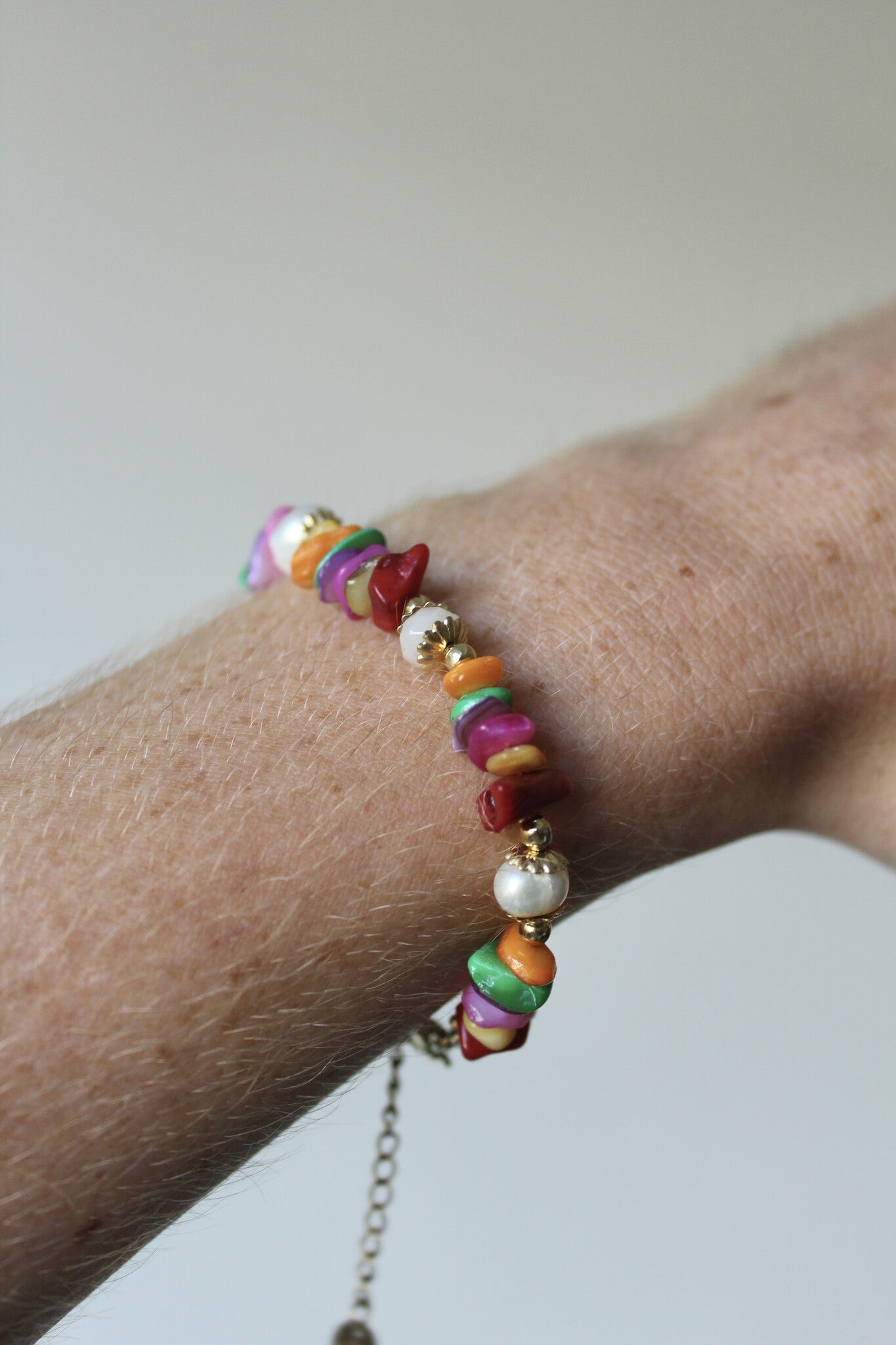 Conchiglia arcobaleno - Bracciale - Acciaio inossidabile