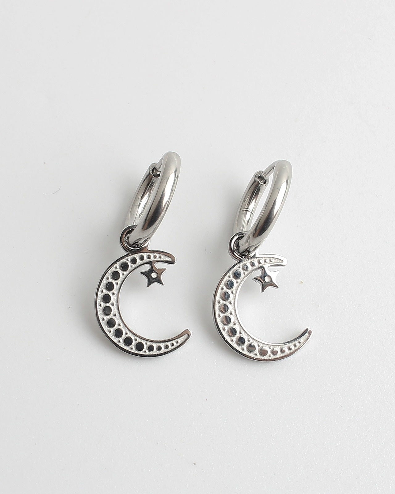 Take Me To The Moon - Earrings - Stainless Steel